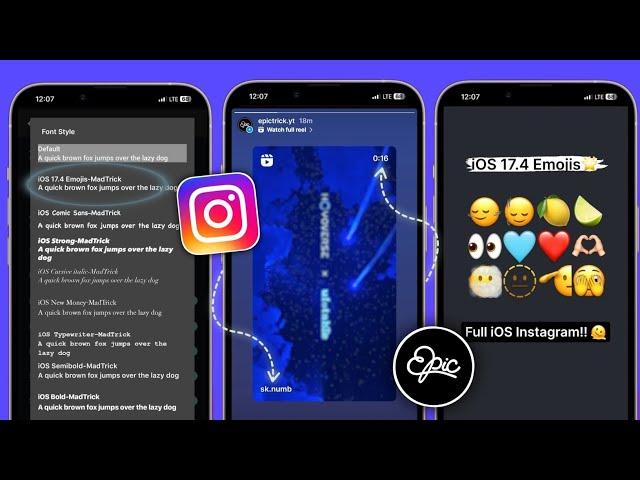 iOS Emojis + iOS Fonts | Reels Share like IPHONE | MT InstaPro v11.20 | iOS Instagram For Android