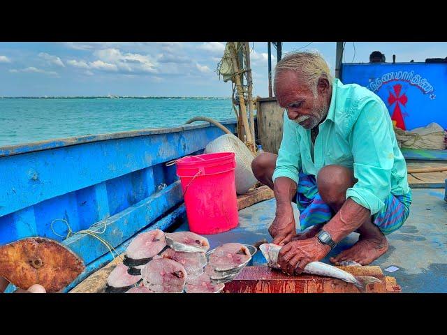  Fish Fry | கடல் மேல் சமைத்த சுவையான வஞ்சிரம் மீன் பொரியல் மிளகு ரசம்