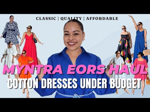 SASSAFRAS COTTON DRESS HAUL- MYNTRA EORS FINDS UNDER ₹2000