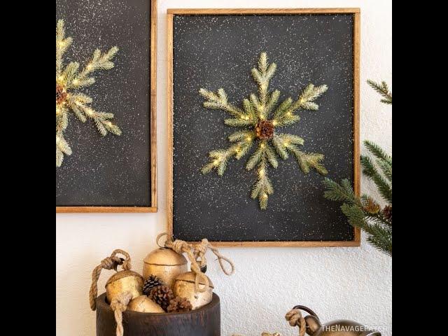 DIY Dollar Tree Light Up Snowflake Wall Art