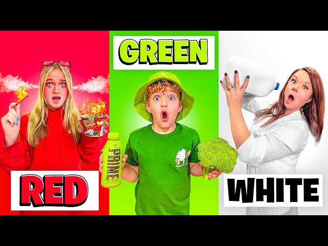 Eating Only ONE Color of Food for 24 Hours!