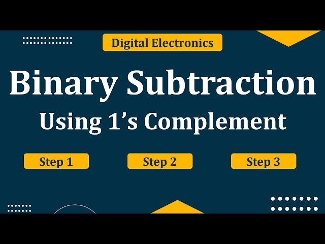Binary subtraction using 1’s complement | 1’s Complement subtraction