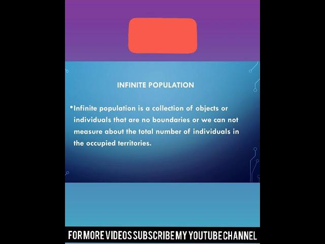 #infinitepopulation