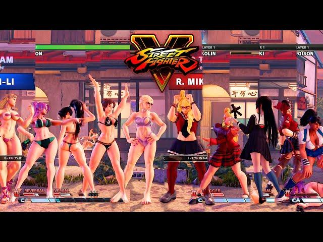 Street Fighter V AE Kolin/Sakura/Ibuki/Poison/Chun Li vs R. Mika/Cammy/Menat/Juri/Laura PC Mod