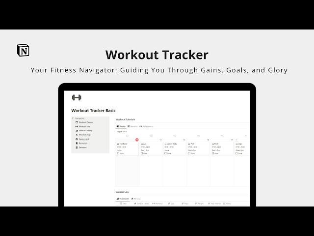 Build a Powerful Gym/Fitness/Workout Tracker in Notion: Full Step by Step Tutorial + Free Template