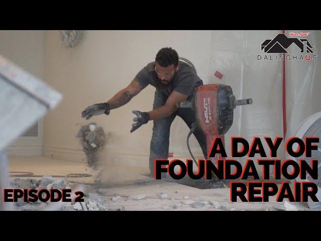 Installing Push Piers and Helical Tie-Backs in Southern California - Day of Foundation Repair Ep 2