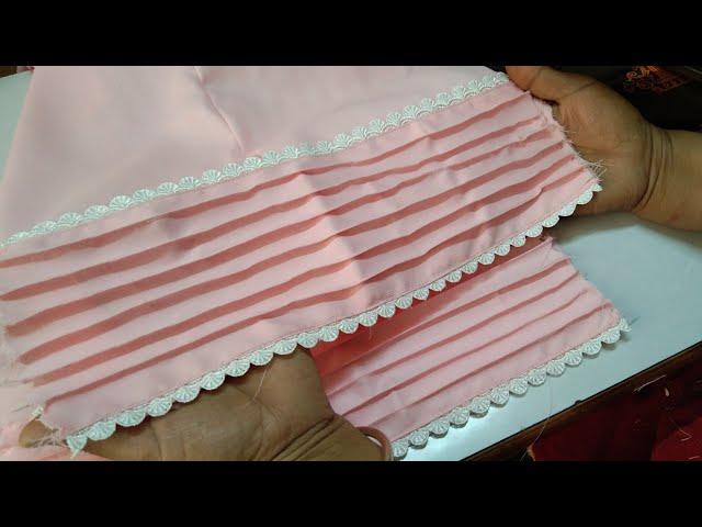 pintex Design in plazzo bottom cutting and stitching full explain // must watch