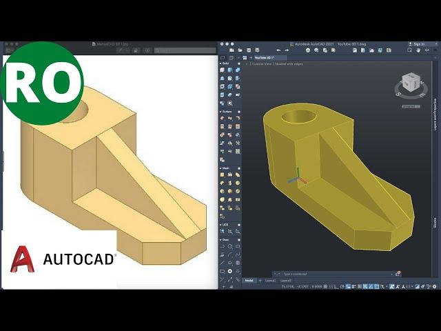 AutoCAD | 3D Tutorial pentru începători | Exercițiu 1