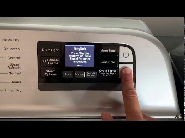 Changing the Language on a Maytag Dryer