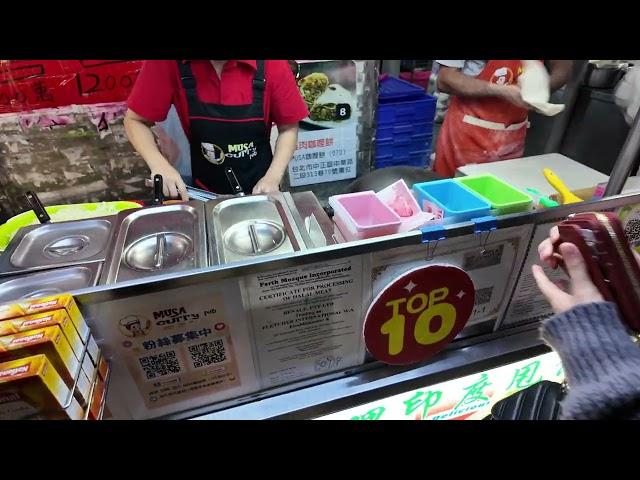 南機場夜市 印度咖哩捲餅 - Taiwan night market food Indian curry wrap