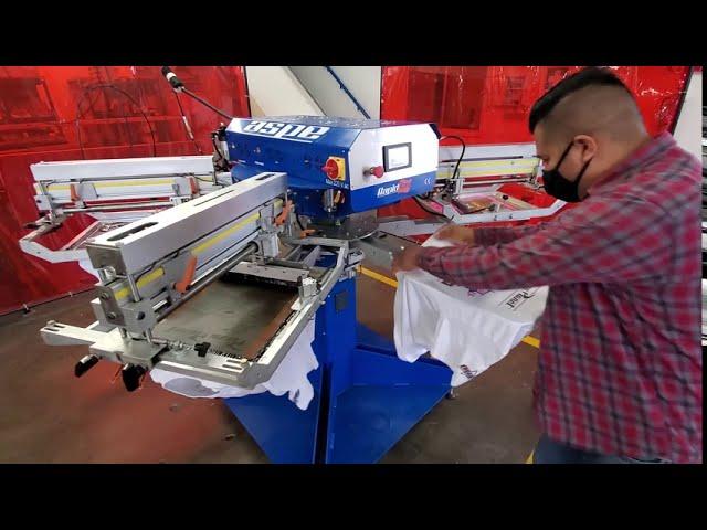 RapidTag: Automatic 4 Color Screen Printing Machine