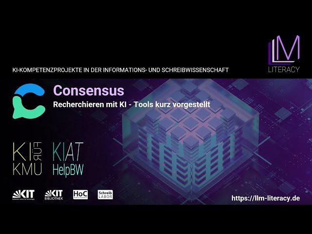 Recherchieren mit KI – Tools kurz vorgestellt: Consensus