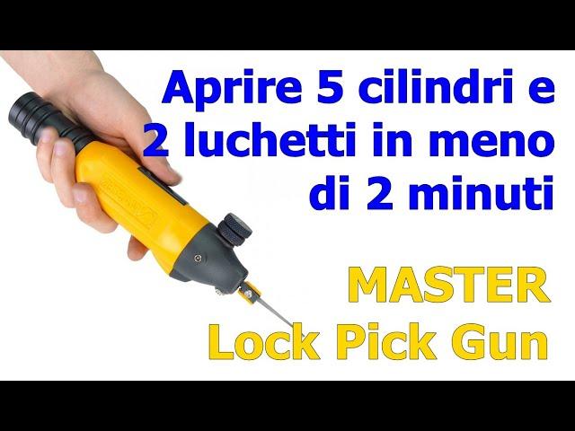 Come aprire 5 cilindri europei e 2 lucchetti in meno di 2 minuti con Master lockpick Gun. DEVASTANTE