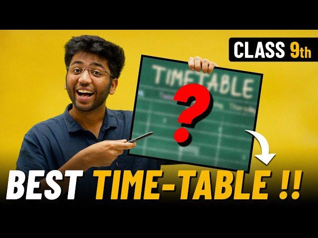 Class 9th TOPPER's TIME TABLE  | Follow This To Score 95% in Class 9th @ShobhitNirwan17