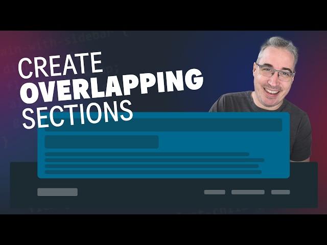 Easily create overlapping sections on a website