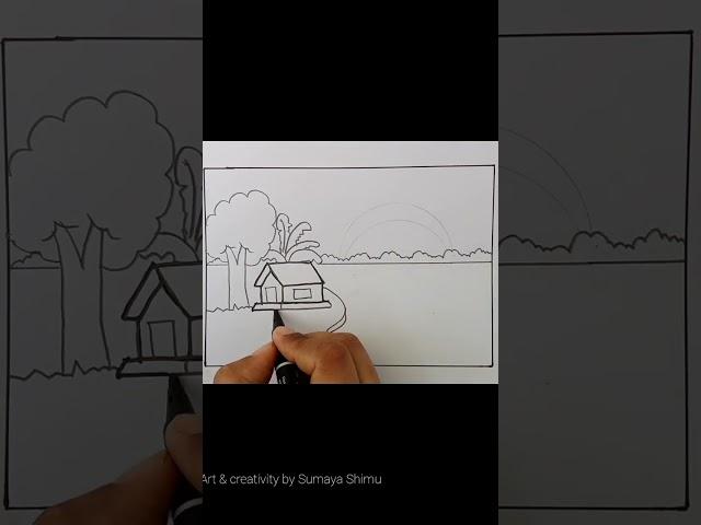 Easy landscape drawing
