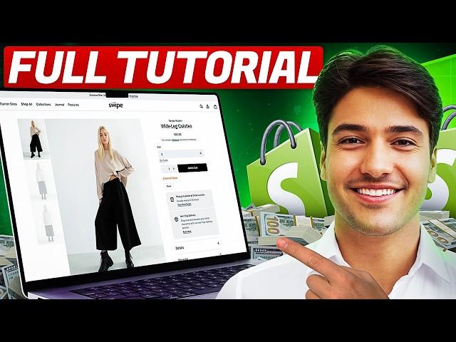 Shopify Tutorial for Beginners 2025 (FULL Store Setup Guide) Complete Course Free!