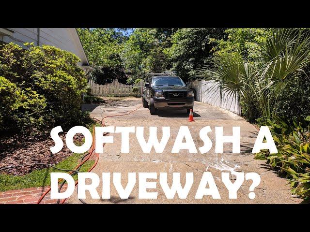 Aggregate Driveway Softwash Cleaning in Real Time