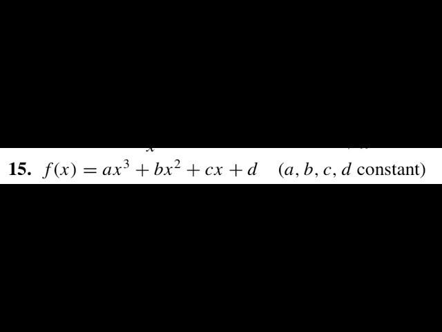 Find f'(x) of f(x) = ax^3 + bx^2 + cx + d (a, b, c, d are constants)