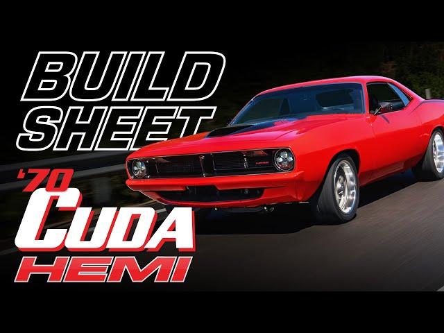 HEMI Powered 1970 Plymouth Cuda RestoMod - The RM28 Buildsheet