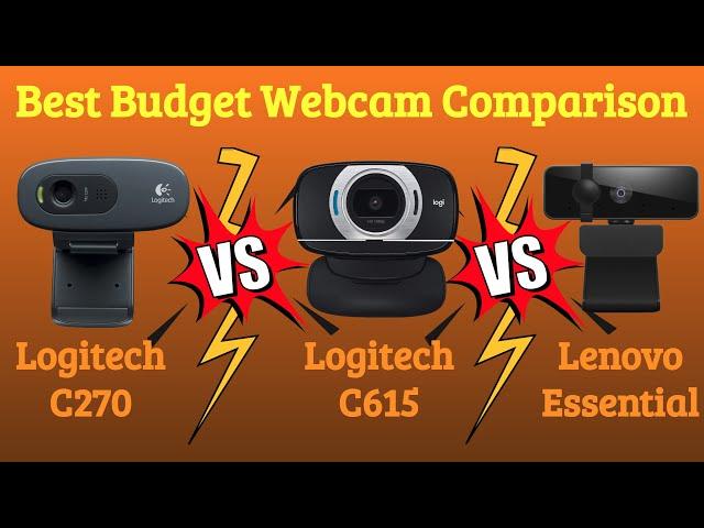 Logitech C270 vs C615 vs Lenovo Essential 300 FHD Unboxing & Comparison | Best Webcam for Zoom Calls