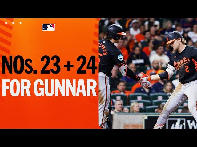 Gunnar Henderson slugs 2 homers in an ACTION-PACKED GAME vs. the Astros! (Nos. 23 + 24!)