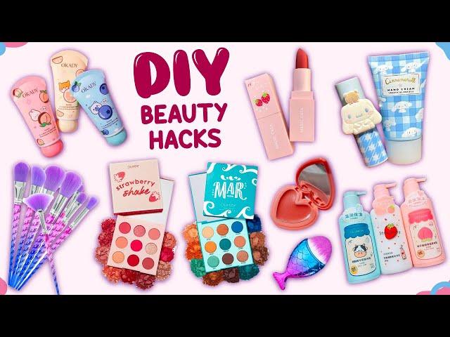 16 DIY - BEAUTY HACKS AT HOME - MAKEUP TRICKS and BEAUTY HACKS