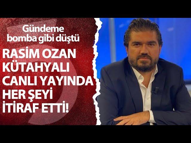 Rasim Ozan Kütahyalı'dan canlı yayında büyük itiraf! Her şeyi anlattı!