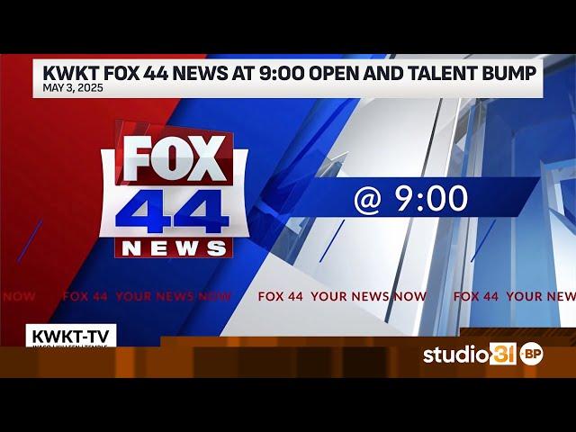 KWKT FOX 44 News at 9:00 Open and Talent Bump, 5/3/2025