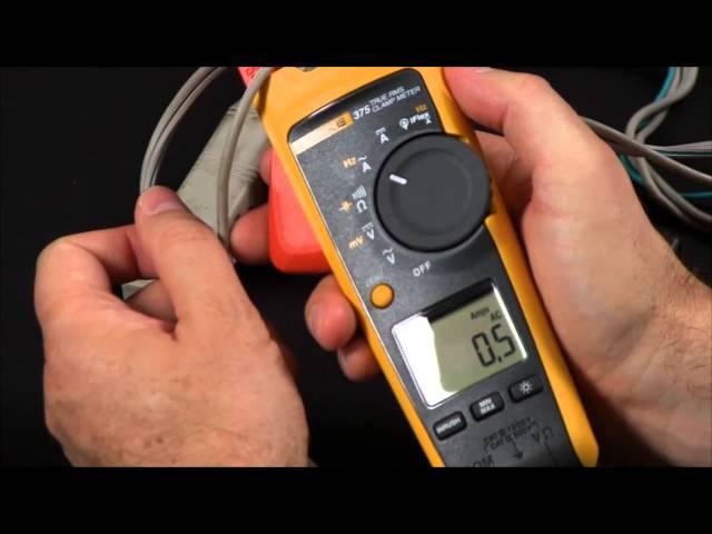 How To Measure Current On A Power Cord With The Fluke 375 AC/DC Clamp Meter