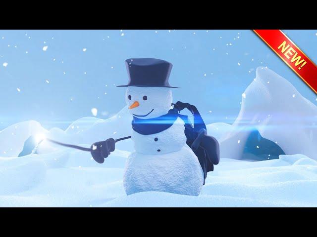 Animated Christmas Card Template - Snowman Greeting Card