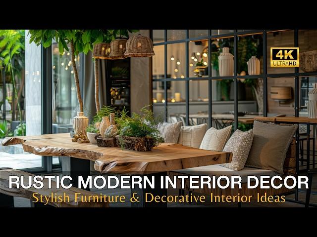 The Ultimate Guide to Rustic-Modern Interior Design with Stylish Furniture, Decorative Element Ideas