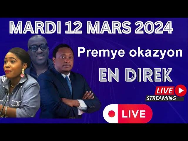 ARIEL DEMISYONE, JOUNAL PREMYE OKASYON, RADIO CARAIBES EN DIRECT MARDI 12 MARS