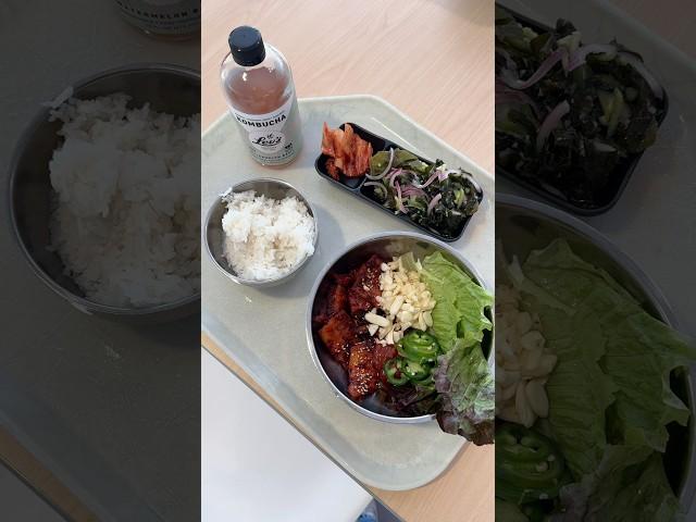 Korean Spicy Pork Belly Lunch!  #foodie #korean #koreanfood #mukbang #lunchtok #koreanmukbang