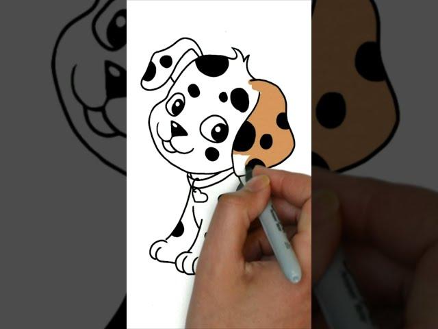 #shorts How to draw a dog easily | Как нарисовать собаку легко |Como desenhar um cachorro facilmente