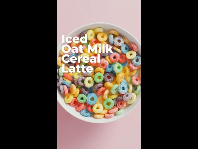 Iced Oat Milk Cereal Latte | At-Home Coffee Tutorial