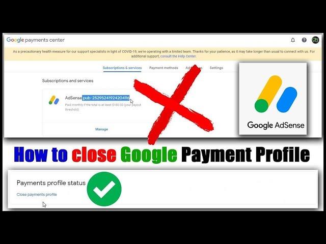 How to close Google Adsense Payment Profile | Cancel Google Adsense Account