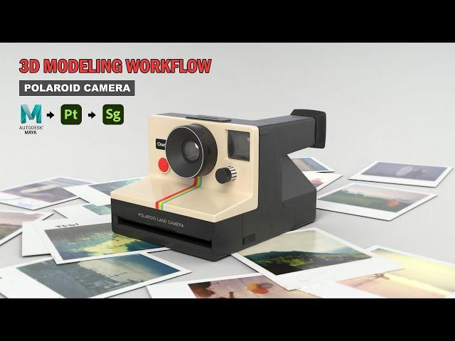 3D modeling a Polaroid Camera | Autodesk Maya | Substance Painter | Substance Stager