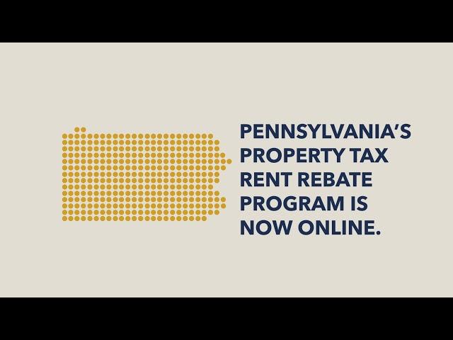 Pennsylvania’s Property Tax Rent Rebate program is online