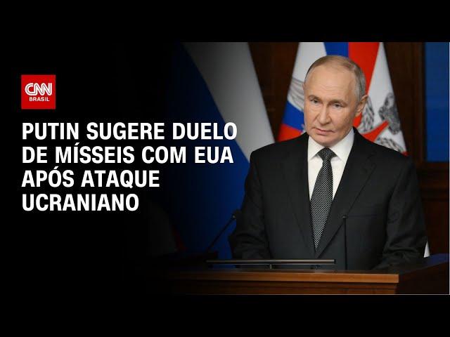 Putin sugere duelo de mísseis com EUA após ataque ucraniano | CNN NOVO DIA