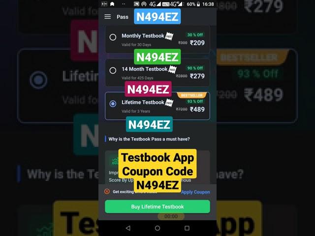 testbook Coupon Code lifetime | testbook coupon offers today | testbook 14 months pass | testbook