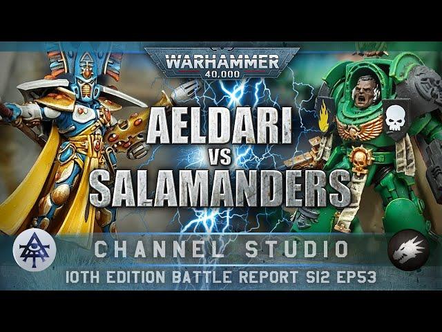 Aeldari Craftworlds vs Salamanders Space Marines Warhammer 40K Battle Report 10th Edition 2000pts