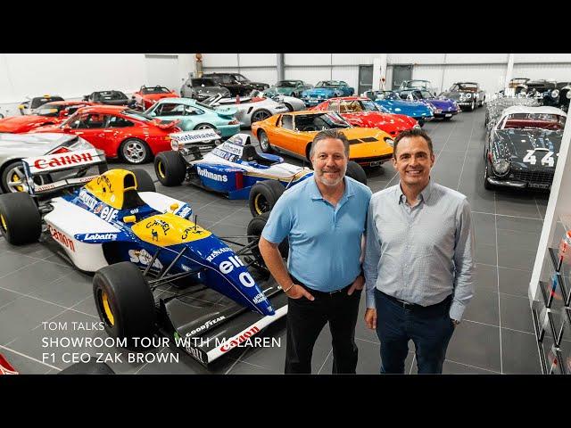 Tom Talks: Showroom Tour with McLaren F1 CEO Zak Brown | Formula 1 Stories & Current Stock