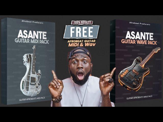 DOWNLOAD 100% Royalty Free 400+ MIDI Guitar Afrobeats Loops | Realistic MIDI Asante Sample Pack