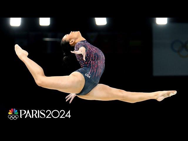 Suni Lee gears up for second Games with strong podium training effort | Paris Olympics | NBC Sports