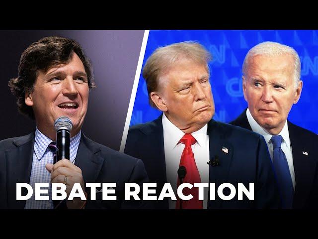 Tucker Reacts to Trump vs. Biden Debate During Sydney, Australia Speech