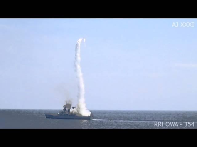 Indonesian Naval  Exercise 2012 - Firing Yakhont Missile