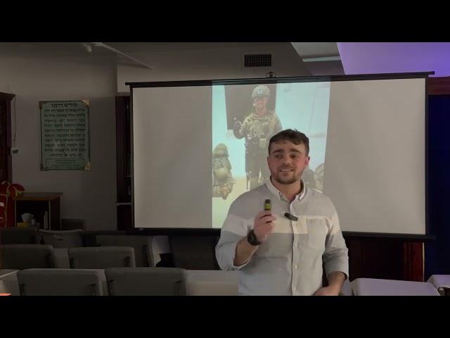 IDF First Sergeant Yoshi Rosenbluth Inspires Talmidim at Yeshiva Ateres Eitz Chaim