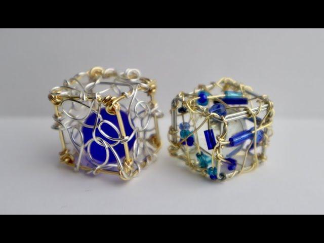 DIY Wire Cube Pendants with Marble or Stone //Wire Lady TV Ep. 135 Livestream Replay