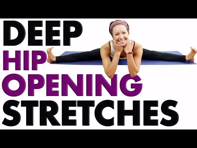 deep hip opening stretches   beginners yoga sequence